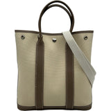 エルメス HERMES ガーデンファイルPM Z刻印 エトゥープ/べトン シルバー金具 トワル/ネゴンダ レディース ショルダーバッグ