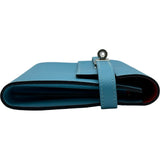 エルメス HERMES ケリーウォレット ロング ヴェルソ D刻 ブルーノール/ルージュクー シルバー金具 エプソン レディース 長財布