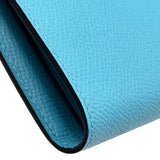 エルメス HERMES ケリーウォレット ロング ヴェルソ D刻 ブルーノール/ルージュクー シルバー金具 エプソン レディース 長財布