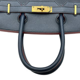 エルメス HERMES バーキン30 コントゥール X刻印 ブルーインディゴ・ルージュアッシュ ゴールド金具 エプソン レディース ハンドバッグ