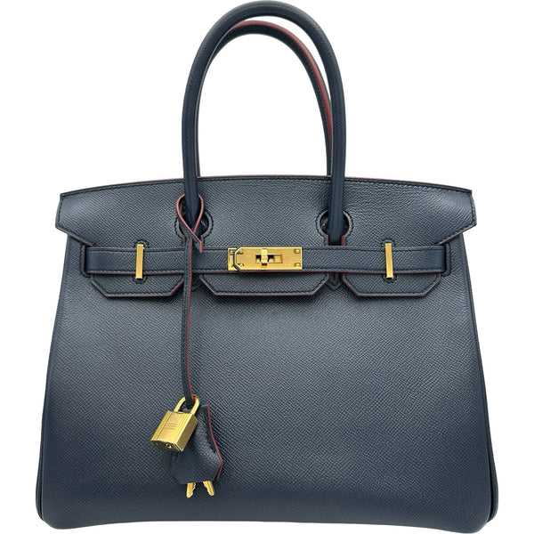 HERMES エルメス　バーキン30 空箱　バッグ用　大サイズ　深め エルメス HERMES バーキン30 コントゥール X刻印 ブルーインディゴ