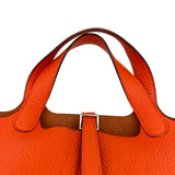 エルメス HERMES ピコタンロックPM T刻印 オレンジポピー シルバー金具 トリヨン レディース トートバッグ