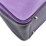 エルメス HERMES リンディ34 ヴェルソ □Q刻印 ヴァイオレット/ブルーオブスキュール/シルバー金具 トリヨン レディース ショルダーバッグ