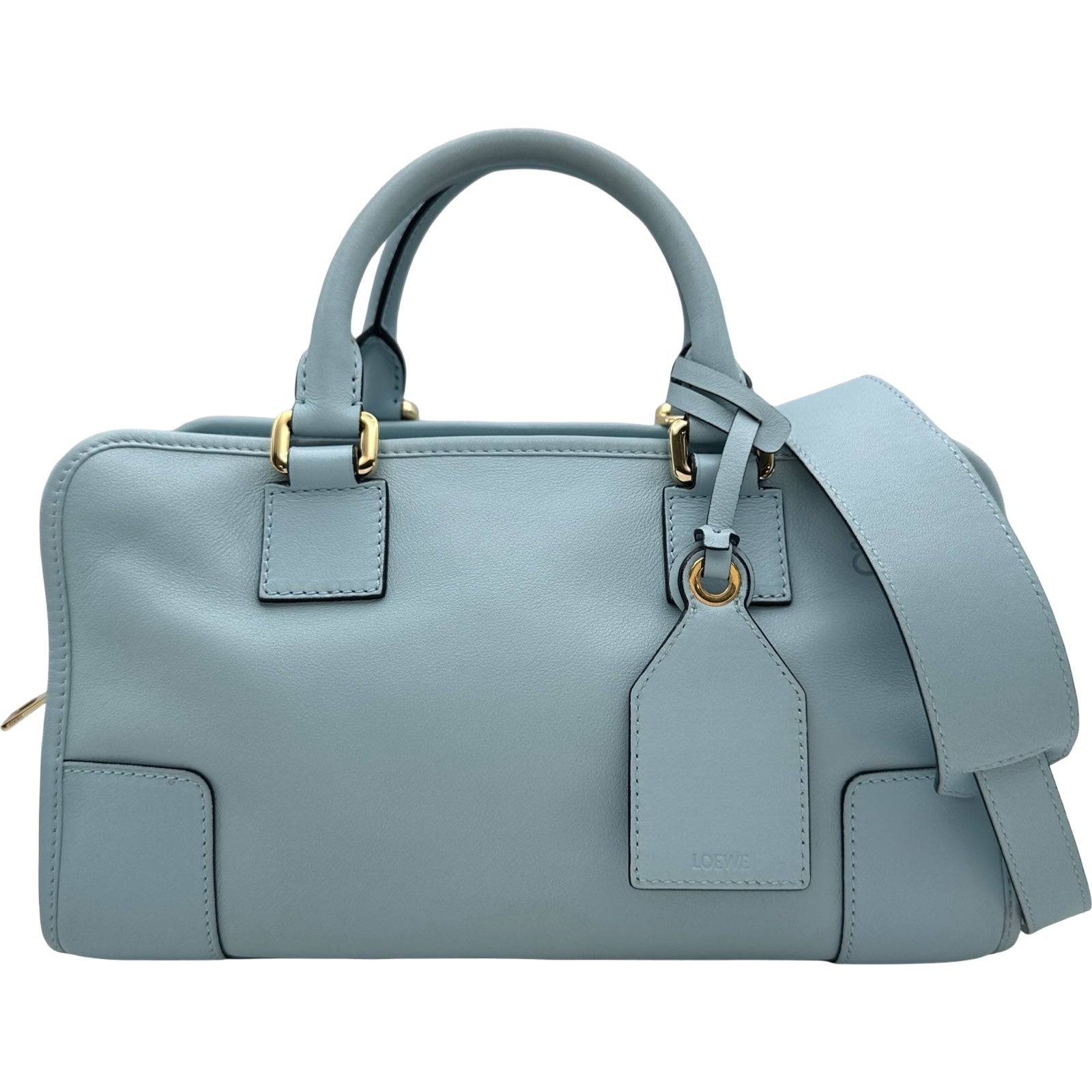 ロエベ LOEWE アマソナ28 352.30.N03 ライトブルー レザー レディース