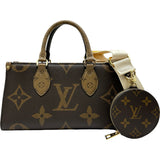 ルイ・ヴィトン LOUIS VUITTON オンザゴー EW M46653 ブラウン モノグラム・ジャイアント・リバース レディース ショルダーバッグ