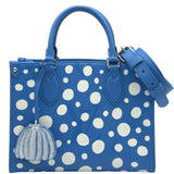 ルイ・ヴィトン LOUIS VUITTON オンザゴーPM 草間彌生 M46424 ブルー モノグラム・アンプラント・ドット レディース ハンドバッグ