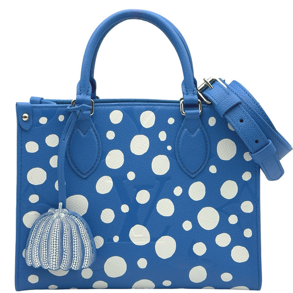 ルイ・ヴィトン LOUIS VUITTON オンザゴーPM 草間彌生 M46424 ブルー