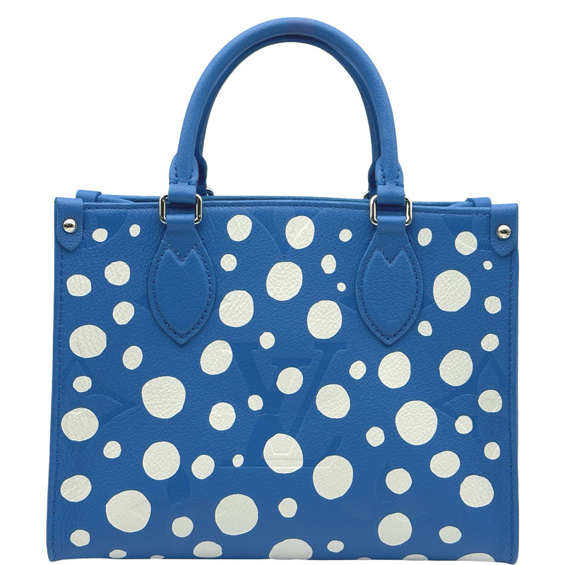ルイヴィトン　ブルーハンドバッグ ルイ・ヴィトン LOUIS VUITTON オンザゴーPM 草間彌生 M46424 ブルー