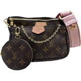 ルイ・ヴィトン LOUIS VUITTON ミュルティ・ポシェット・アクセソワール M44840 ブラウン/ローズクレール モノグラムキャンバス レディース ショルダーバッグ