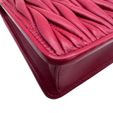 ミュウミュウ miu miu マテラッセチェーンショルダー 5BP065 レッド レザー レディース ショルダーバッグ