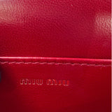 ミュウミュウ miu miu マテラッセチェーンショルダー 5BP065 レッド レザー レディース ショルダーバッグ