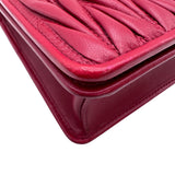 ミュウミュウ miu miu マテラッセチェーンショルダー 5BP065 レッド レザー レディース ショルダーバッグ