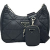 プラダ PRADA パデッド Re-Nylonショルダーバッグ 1BC151 ブラック シルバー金具 キルティングレザー レディース ショルダーバッグ