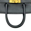 エルメス HERMES オータクロア32 〇Y刻 ブラック ゴールド金具 フィヨルド レディース ハンドバッグ