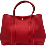 エルメス HERMES ガーデンパーティPM □Q刻印 ルージュカザック シルバー金具 トリヨン レディース ハンドバッグ