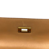 エルメス HERMES ケリー32 外縫い 〇V刻印 ナチュラル ゴールド金具 ボックスカーフ レディース ショルダーバッグ