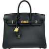 エルメス HERMES バーキン25 K刻印 ブラック ゴールド金具 トゴ レディース ハンドバッグ