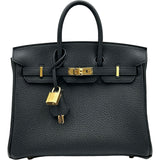 エルメス HERMES バーキン25 K刻印 ブラック ゴールド金具 トゴ レディース ハンドバッグ