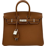 エルメス HERMES バーキン25 G刻 ゴールド シルバー金具 トゴ レディース ハンドバッグ