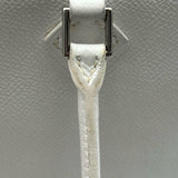 エルメス HERMES プリュム28 □I刻印 ホワイト/オレンジ シルバー金具 エプソン レディース ハンドバッグ