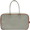 エルメス HERMES プリュム28 □I刻印 ホワイト/オレンジ シルバー金具 エプソン レディース ハンドバッグ