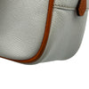 エルメス HERMES プリュム28 □I刻印 ホワイト/オレンジ シルバー金具 エプソン レディース ハンドバッグ