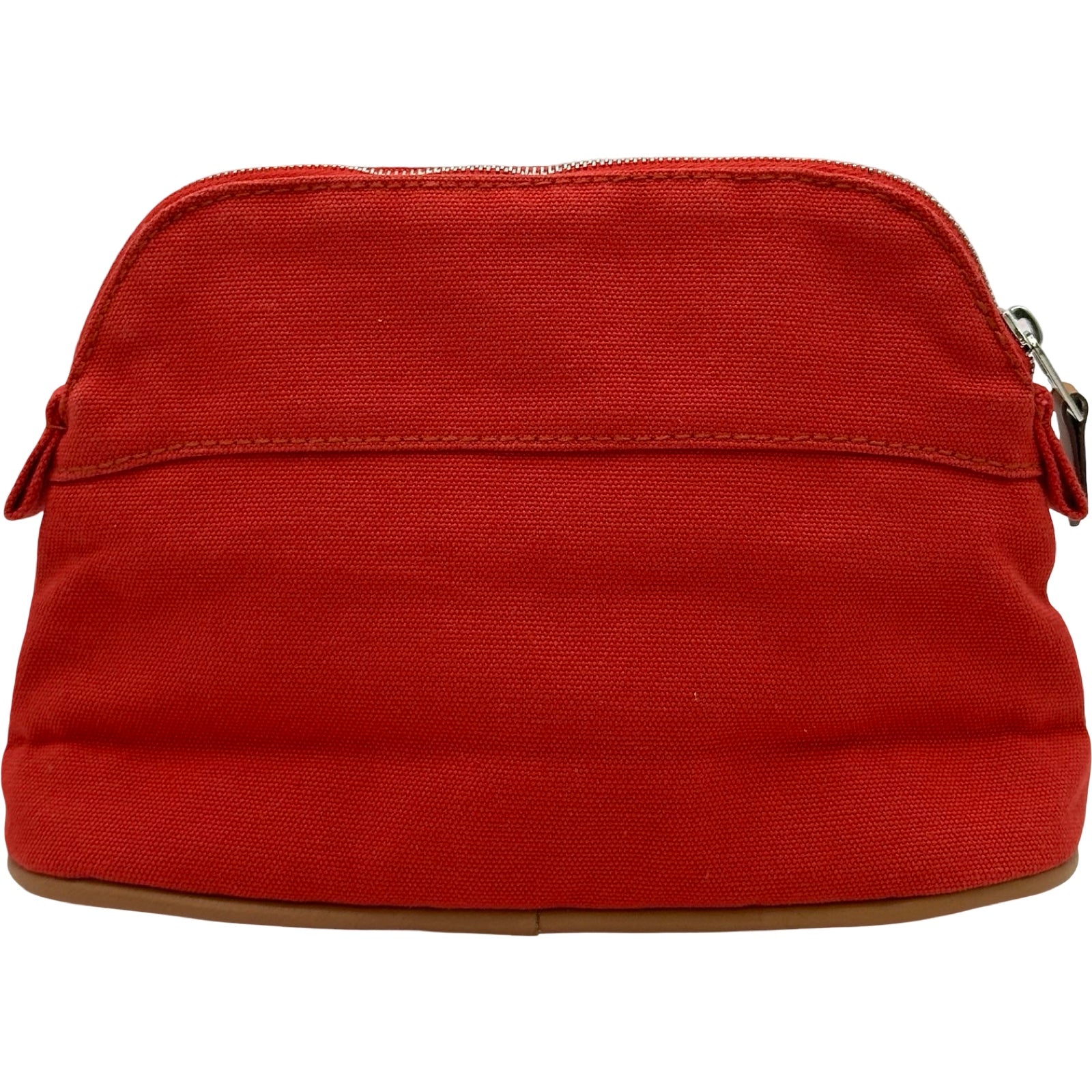 エルメス HERMES ボリード ポーチ20 レッド シルバー金具 トワル