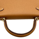 エルメス HERMES ミニケリー2 K刻印 ゴールド ゴールド金具 エプソン レディース ショルダーバッグ