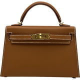 エルメス HERMES ミニケリー2 K刻 ゴールド ゴールド金具 エプソン レディース ショルダーバッグ