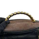 ロエベ LOEWE ベラスケスツイストバンド ブラック レザー レディース ハンドバッグ