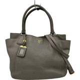 プラダ PRADA 2WAYハンド グレー レザー レディース ハンドバッグ