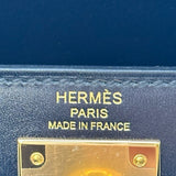 エルメス HERMES ケリー28 外縫い B刻印 ブラック ゴールド金具 ボックスカーフ レディース ショルダーバッグ