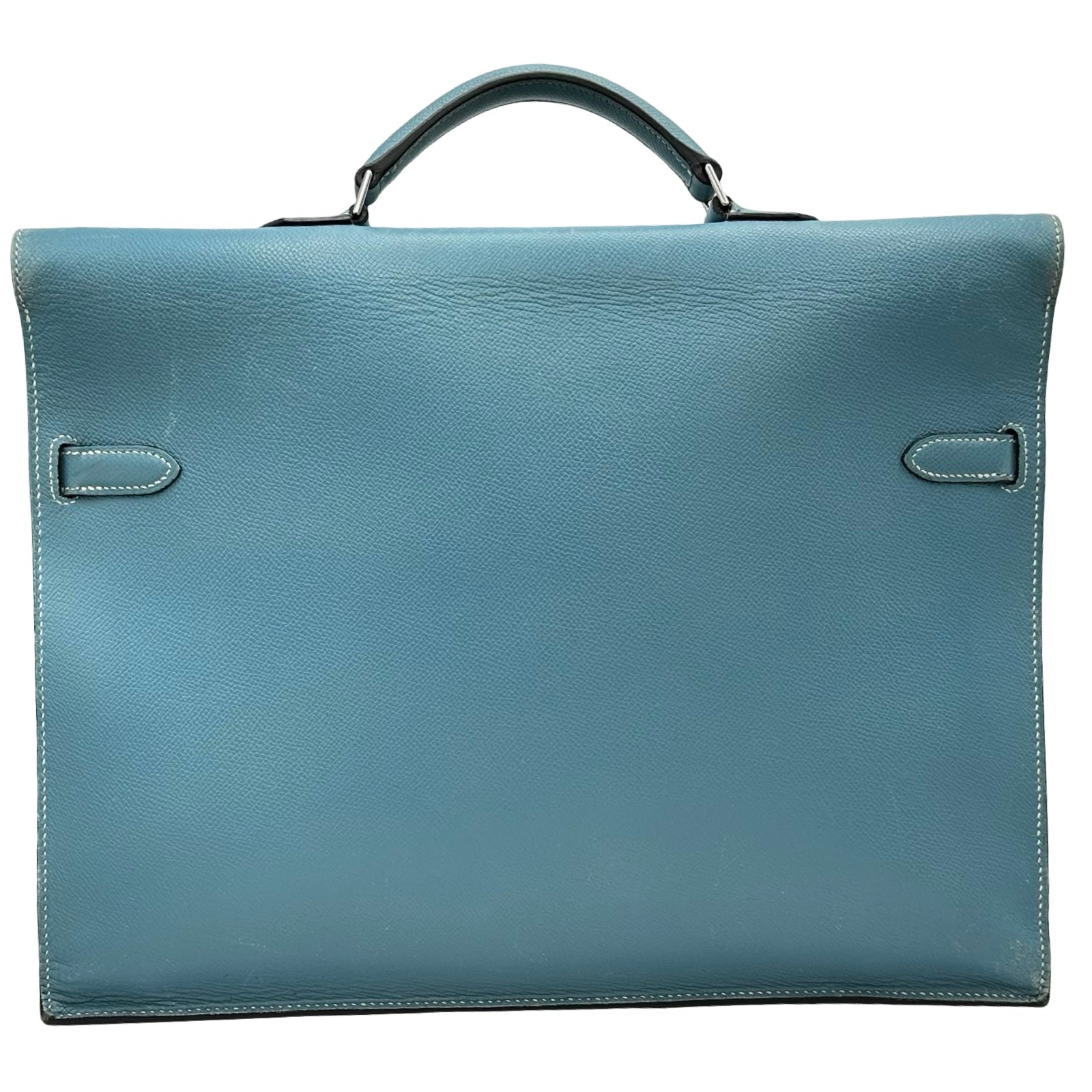 エルメス HERMES ケリーデペッシュ38 □J刻 ブルージーン シルバー金具