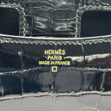 エルメス HERMES コンスタンス3ミニ ミロワール B刻 ブラック ゴールド金具 アリゲーター レディース ショルダーバッグ