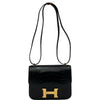 エルメス HERMES コンスタンス3ミニ ミロワール B刻 ブラック ゴールド金具 アリゲーター レディース ショルダーバッグ