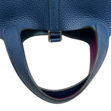エルメス HERMES ピコタンロックPM エクラ D刻印 ブルーアガット/アネモネ シルバー金具 トリヨン レディース ハンドバッグ