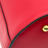 J&M DAVIDSON ワンショルダーバッグ レッド レザー レディース ハンドバッグ