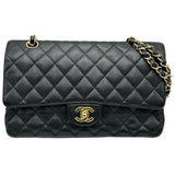 シャネル CHANEL マトラッセ 25 A01112 14番台 ブラック ゴールド金具 キャビアスキン レディース ショルダーバッグ