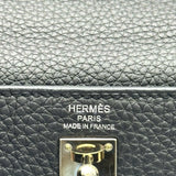 エルメス HERMES ケリー25 内縫い B刻 ブラック シルバー金具 トゴ レディース ショルダーバッグ