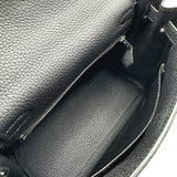 エルメス HERMES ケリー25 内縫い B刻 ブラック シルバー金具 トゴ レディース ショルダーバッグ