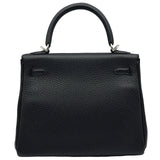 エルメス HERMES ケリー25 内縫い B刻 ブラック シルバー金具 トゴ レディース ショルダーバッグ