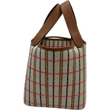 エルメス HERMES ピコタンロックPM クーベルチュール W刻印 ゴールド/ベージュ シルバー金具 トワル レディース ハンドバッグ