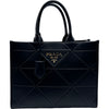 プラダ PRADA シンボル トップステッチ ミディアム 1BA378 ブラック レザー レディース トートバッグ