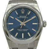 ロレックス ROLEX オイスターパーペチュアル34 124200 ブルー ステンレススチール 自動巻き メンズ 腕時計