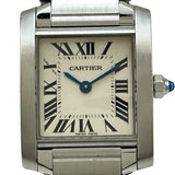 カルティエ Cartier タンクフランセーズ SM W51008Q3 ホワイト ステンレススチール クオーツ レディース 腕時計