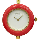 グッチ GUCCI チェンジベゼル 11/12.2 ホワイト ゴールドプレーテッド クオーツ レディース 腕時計