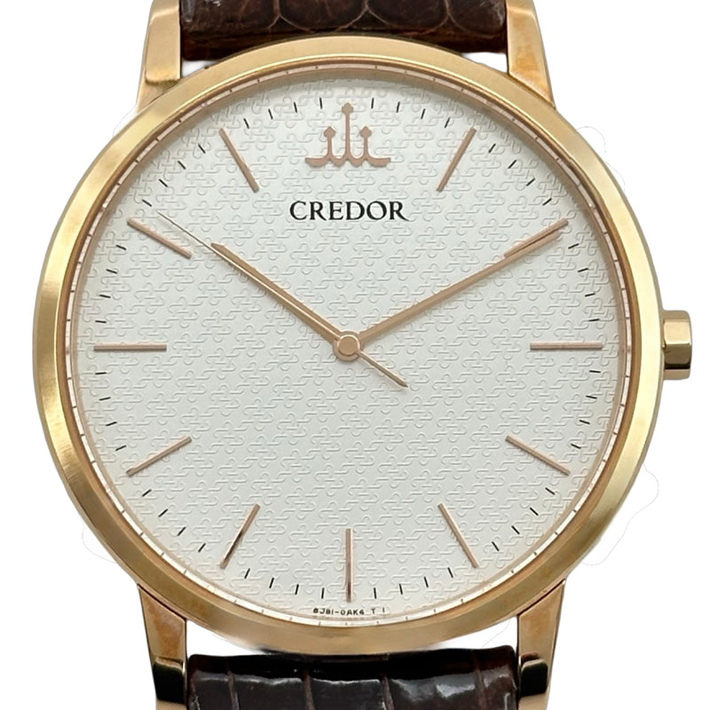 Credor クォーツ腕時計 シルバー/ゴールド クレドール CREDOR シグノ GBAR016 シルバー ピンクゴールド クオーツ