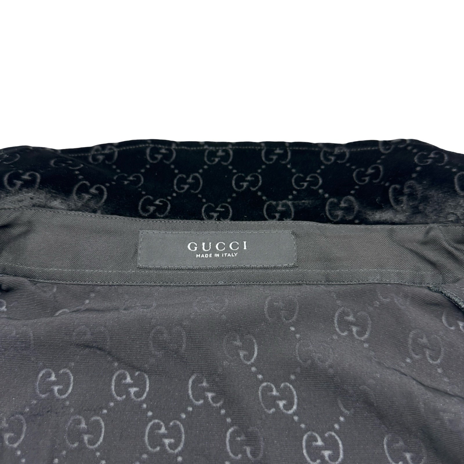 グッチ GUCCI GGストレッチベルベットデヴォレシャツ 860674 ブラック