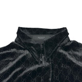 グッチ GUCCI GGストレッチベルベットデヴォレシャツ 860674 ブラック レーヨン メンズ 長袖シャツ