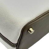 エルメス HERMES ピコタンロックPM カーゴ W刻印 エクリュ/エトゥープ ゴールド金具 トワル スイフト レディース ハンドバッグ